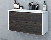 Тумба под раковину подвесная Акватон Брук 100 см дуб феррара