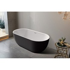 Ванна акриловая BelBagno 170х80 см белый глянец/чёрная матовая