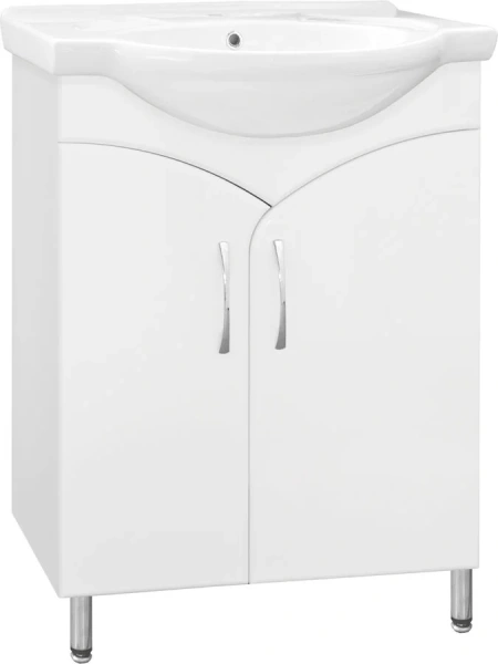 Тумба под раковину напольная Style Line Эко Стандарт 56 см белая ЛС-00000259 (детальная фотография)