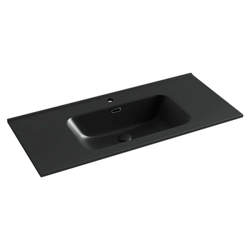 Раковина Sancos Element 101 см черная матовая - фото 3