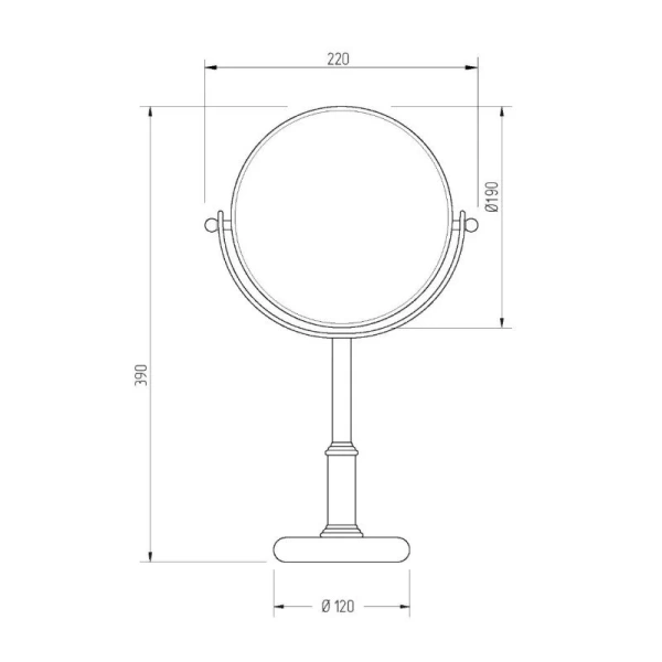 Зеркало Migliore Jerri 22 см бронза 21974 (детальная фотография), нет в наличии