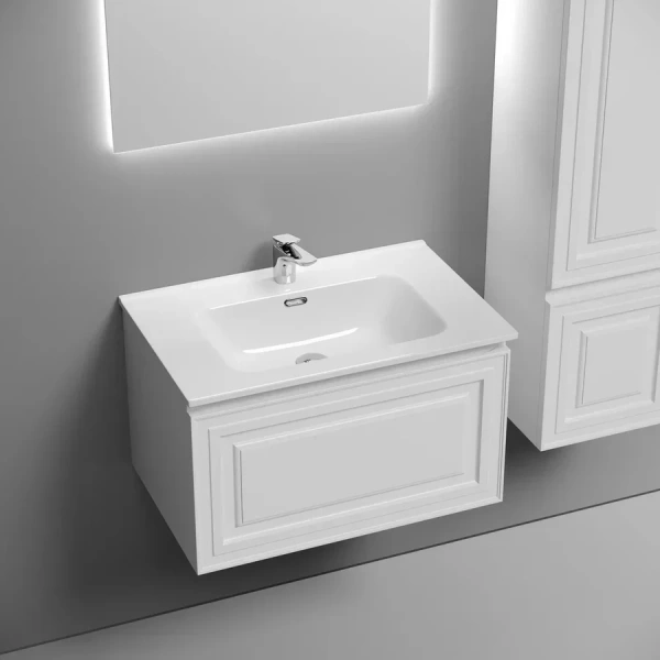 Тумба под раковину подвесная Sancos Very 70 см Bianco VR70W (детальная фотография), моноблок
