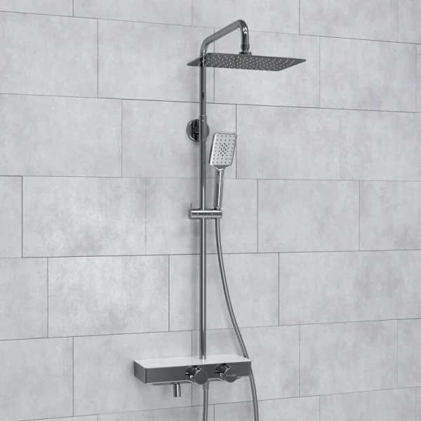 Душевая стойка WasserKRAFT Aller хром A113.069.126.CH Thermo (детальная фотография), хром