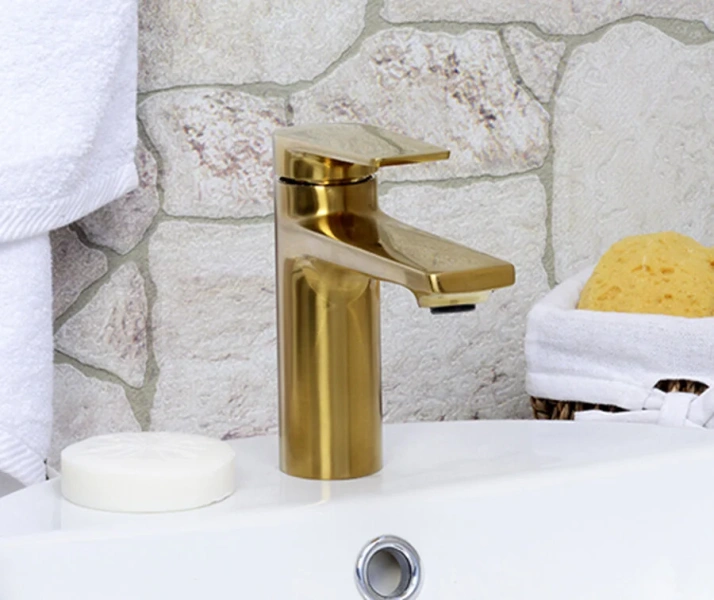 Смеситель для раковины WasserKRAFT Aisch матовое золото 5503 (детальная фотография), золото