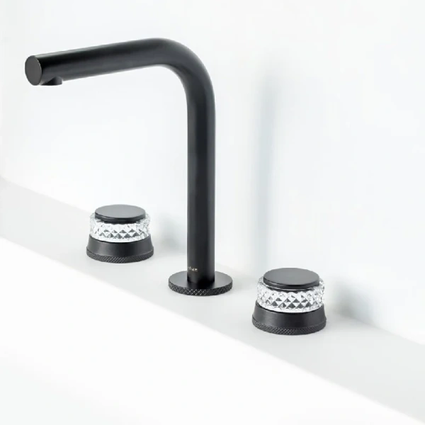 Смеситель для раковины Boheme Aura черный 152-B-A (детальная фотография)