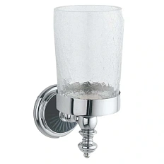 Стакан для ванной Boheme Vogue с черным декором розетки