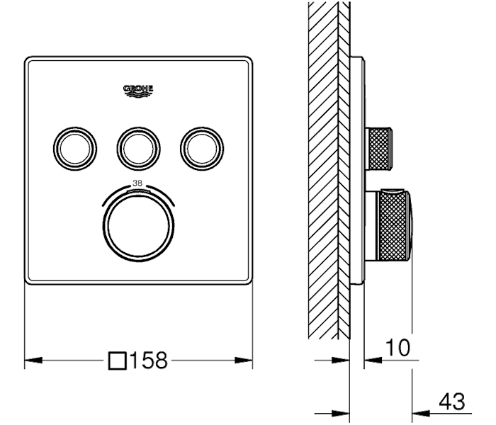Схема (детальная фотография), для душа