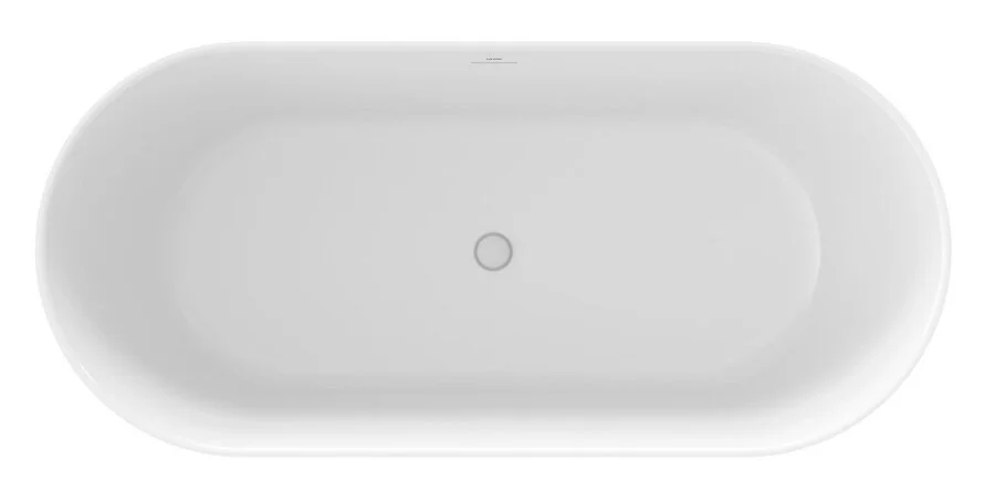 Ванна акриловая Ravak Freedom O TEC CD11200000, 170 x 77 см, отдельностоящая, серо-зеленая, слив-перелив белый (детальная фотография), современныe, hi-tech