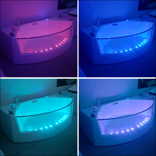 Акриловая ванна Gemy G9079 200х105 см (детальная фотография), без гидромассажа, со смесителем на борту, большие