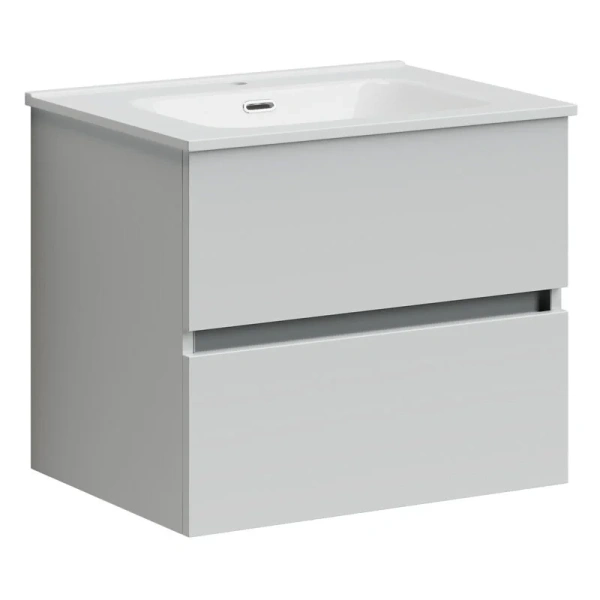 Тумба с раковиной подвесная Sancos Urban UR60W 60 см с ящиками (детальная фотография)