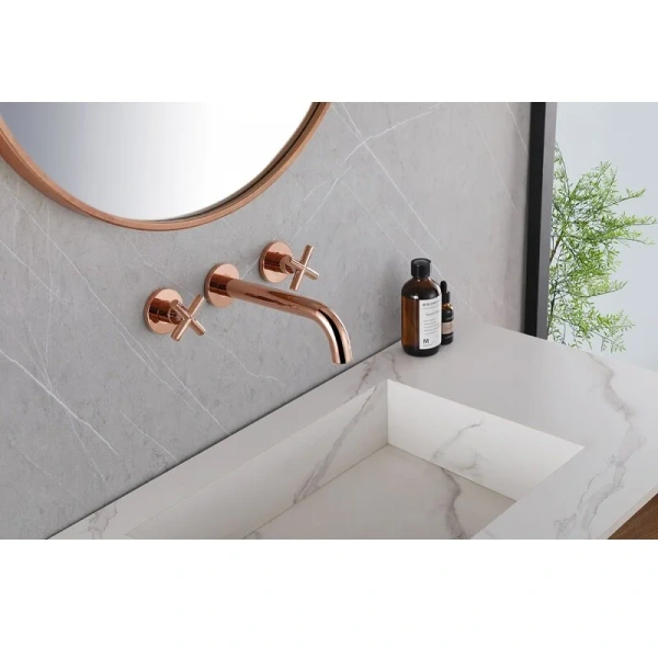 Смеситель для раковины Abber Wasser Kreis розовое золото AF81121RG (детальная фотография), современные, hi-tech