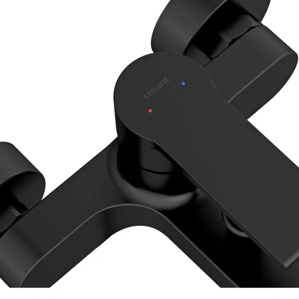 Смеситель для ванны Cersanit Brasko черный матовый 63108 (детальная фотография), черные