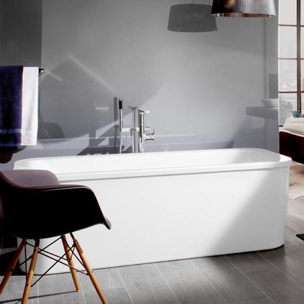 Ванна акриловая Villeroy & Boch Loop&Friends 180х80 см отдельностоящая белая UBA180LFS7PDV-01 (детальная фотография), современныe, hi-tech