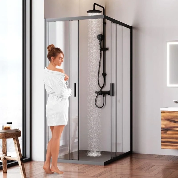 Душевой уголок Am.Pm Gem 120x90 см профиль черный W90G-403-120290-BT (детальная фотография), черные