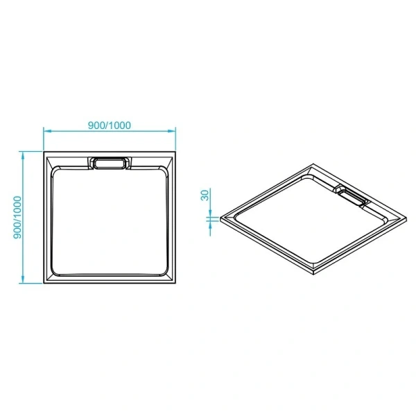 Душевой поддон RGW STA-01W 90х90 см белый 16330199-01 (детальная фотография), низкие до 15 см