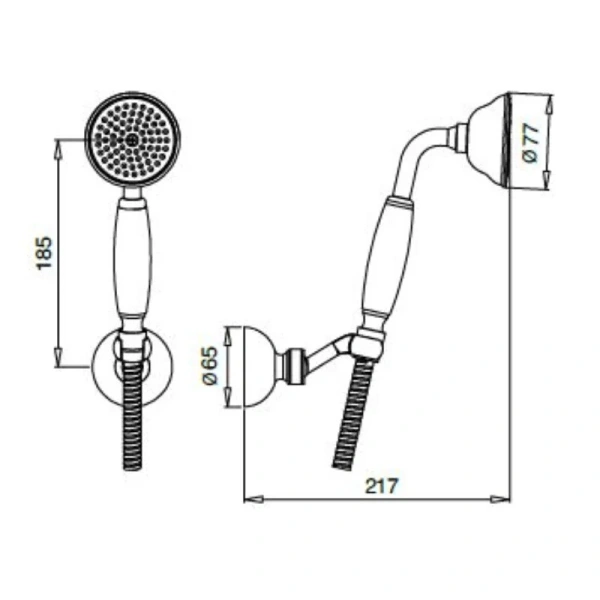 Душевой комплект Cezares CZR золото CZR-KD-03/24-M (детальная фотография), душевые комплекты, наборы