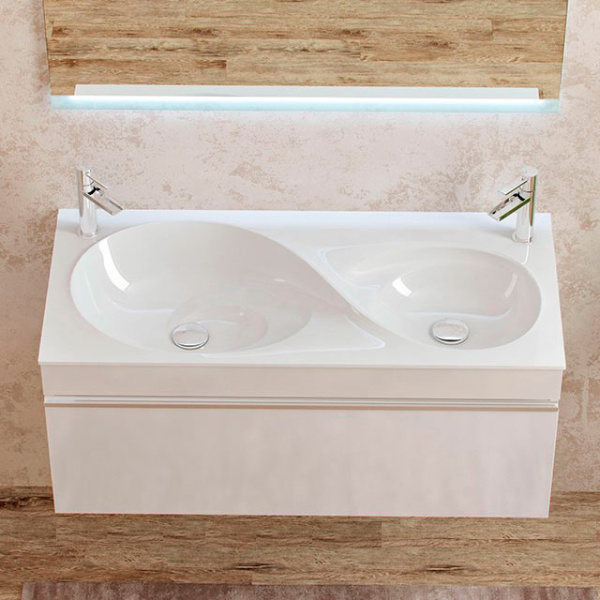 Раковина мебельная Velvex Otto 100 см белая rkOTT.100-81 (детальная фотография), в наличии