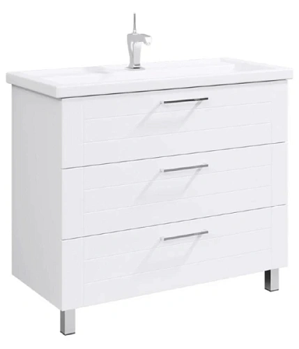 Тумба под раковину напольная Aqwella Манчестер 100 см белая - фото 1