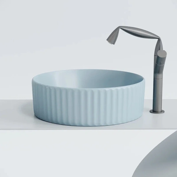 Раковина Ceramica Nova Element 36 см голубая CN6057ML (детальная фотография), накладные (на столешницу)