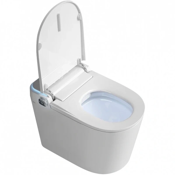 Унитаз напольный Abber Bequem с функцией биде AC1117S (детальная фотография), с горизонтальным, прямым выпуском, с прямым выпуском