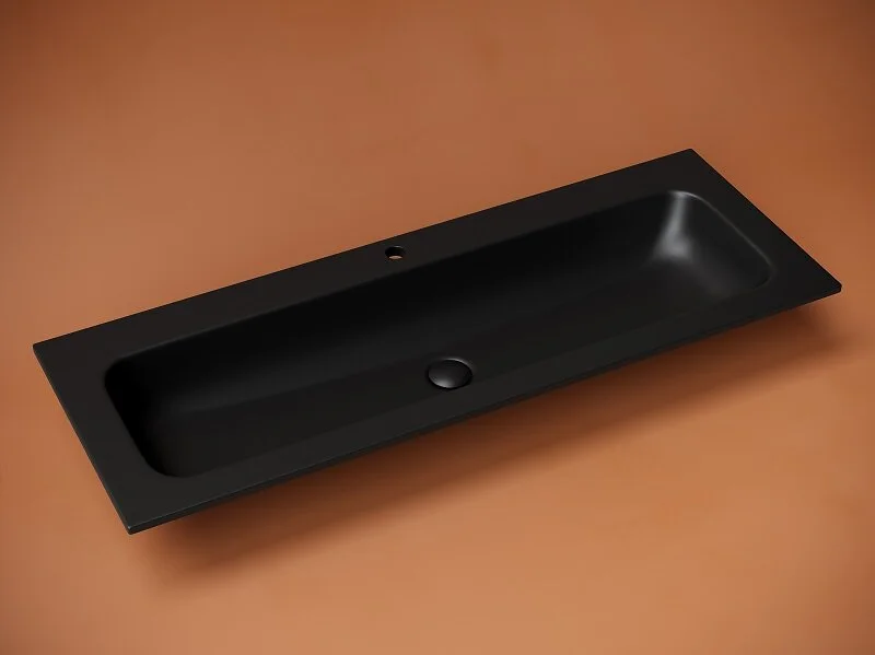 Раковина Ceramica Nova Grace 121 см c одним отверстием под смеситель CN7017MB (детальная фотография), встраиваемые (в столешницу)