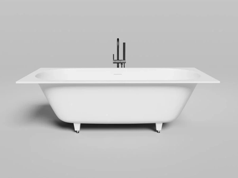 Ванна из искусственного камня Salini Ornella Axis Kit 190x90 см S-Sense (Sapirit) матовый 103512M (детальная фотография), 190x90 см