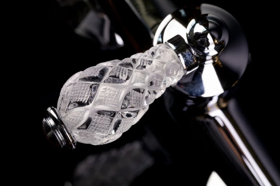 Смеситель для биде Boheme Crystal однорычажный (детальная фотография), классические, ретро, с элементами стекла, декорированные