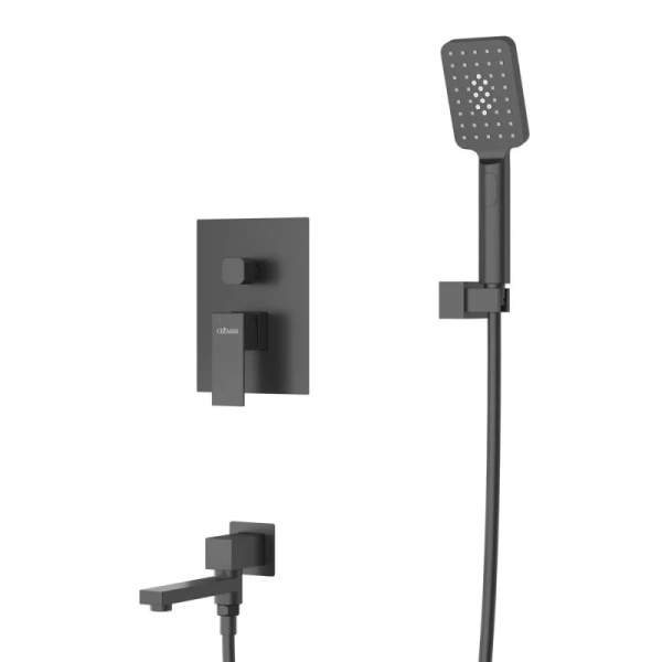 Душевой комплект Cezares Slider оружейная сталь SLIDER-VDSET-GM (детальная фотография), современные, hi-tech