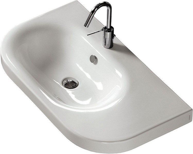 Раковина консоль Hatria Daytime Y0YZ01, Y0YJ01 85х50 см (детальная фотография), подвесные, на полупьедестал, на пьедестал, пристенные