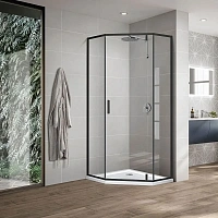 Душевой уголок Vincea Slim-U 90х90 см профиль черный