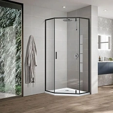 Душевой уголок Vincea Slim-U 90х90 см профиль черный