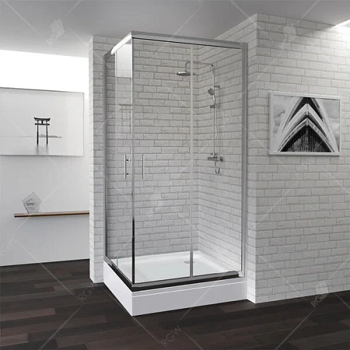 Душевой уголок RGW Passage PA-31 100х100 см профиль хром - фото 2