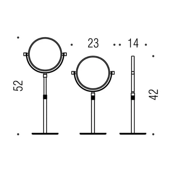 Зеркало Colombo Specchi Ingranditori 23 см настольное B9752 (детальная фотография), по запросу