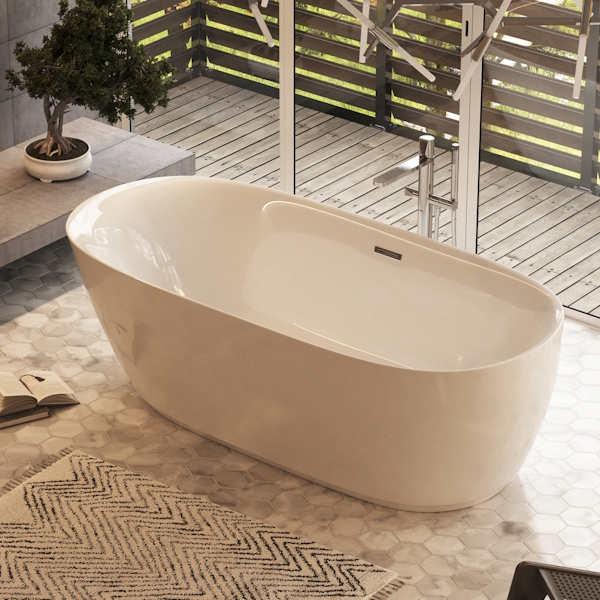 Ванна акриловая Sancos Single 180x85 см отдельностоящая FB07 (детальная фотография), 180x80 см