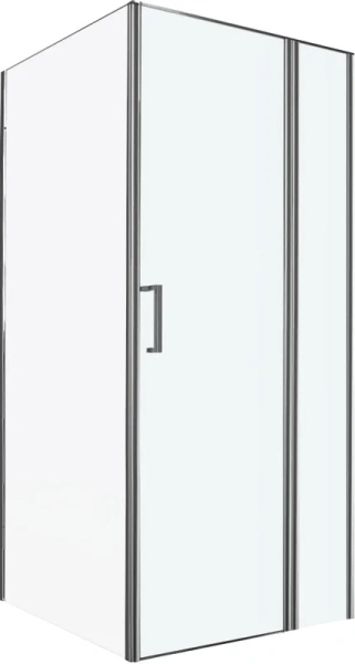 Душевой уголок BERGES Oxygen 90x90 см профиль хром сильвер 061011 (детальная фотография), многоугольные