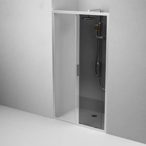 Душевая дверь в нишу AM.PM Gem Solo 110 см профиль хром стекло тонированное W90G-110-1-195MG (детальная фотография), нет в наличии