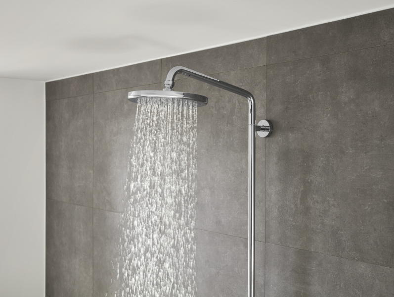 Душевая стойка Hansgrohe Croma с термостатом 27185000 (детальная фотография), современные, hi-tech