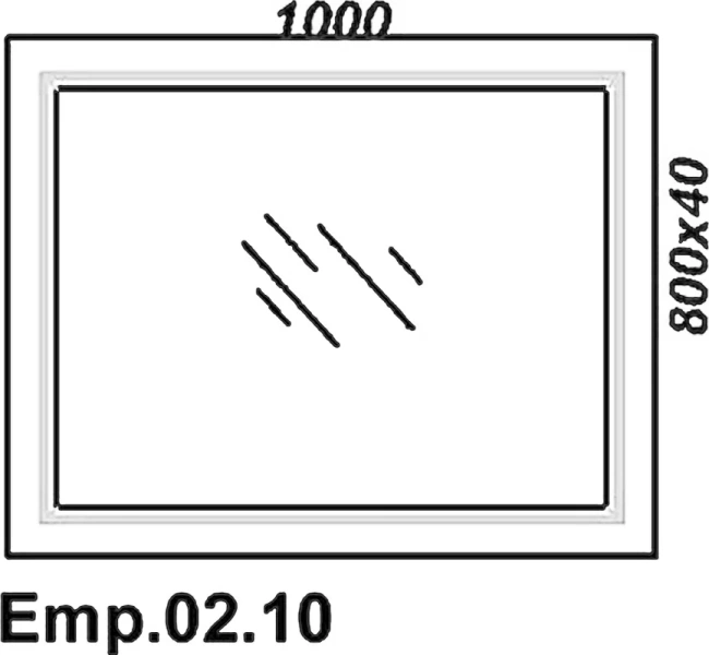 Зеркало Aqwella Empire 100 см белое Emp.02.10/W (детальная фотография) index_1