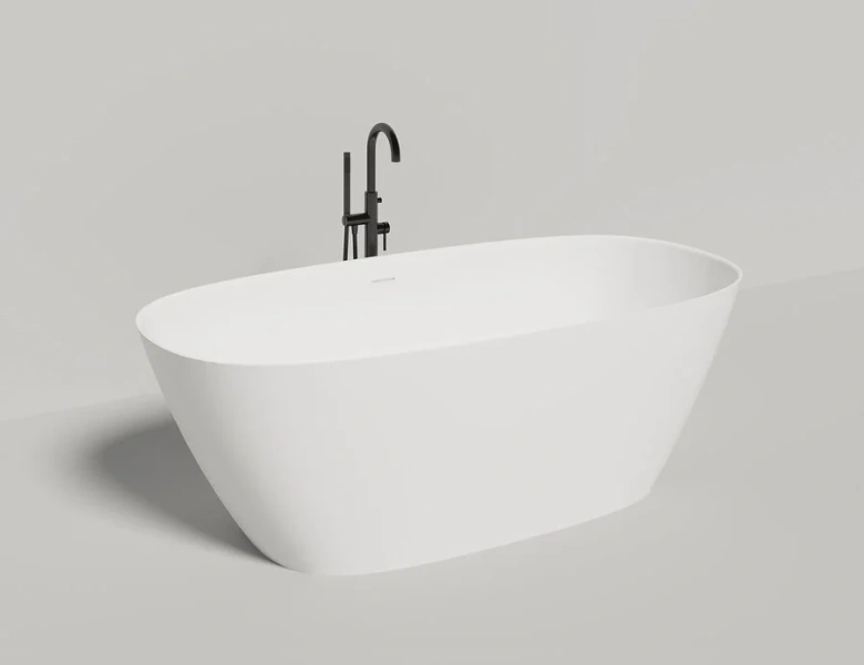 Ванна из искусственного камня Salini Sofia 185x90 см белая глянцевая 102519G (детальная фотография), овальные