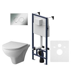 Унитаз с инсталляцией Am.Pm Gem с сиденьем микролифт