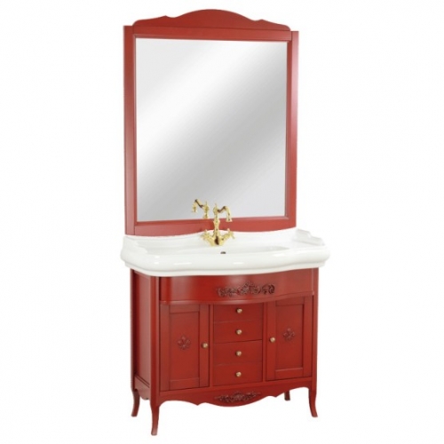 Тумба под раковину напольная Migliore Bella 91 см Bordo Patinato 26721 (детальная фотография)