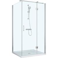 Душевой уголок профиль глянцевый хром стекло прозрачное Vegas-glass