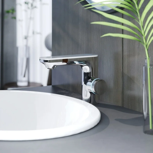 Смеситель для раковины BERGES Morans хром 076001 (детальная фотография), современные, hi-tech