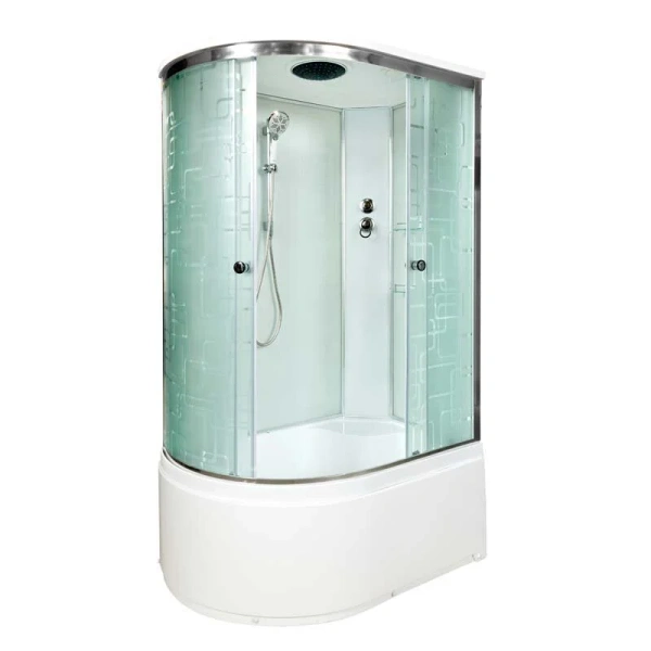 Душевая кабина Deto EM 110x80 см правая EM4511R (детальная фотография), со стеклянными задними стенками