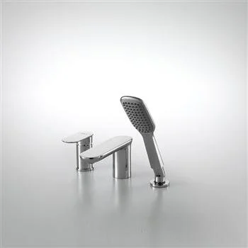 Смеситель для ванны Bravat Gina на 3 отверстия F565104C-2-ENG (детальная фотография)