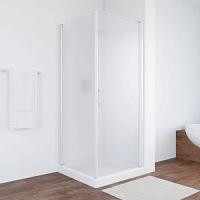 Душевой уголок профиль белый стекло сатин Vegas-glass