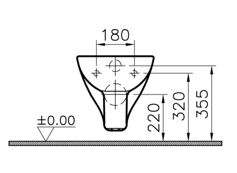 Унитаз подвесной VitrA S20 5507 (детальная фотография), прямоугольной формы