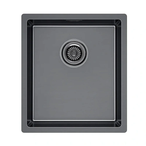 Мойка для кухни Paulmark Yuni 39 см вороненая сталь - фото 4