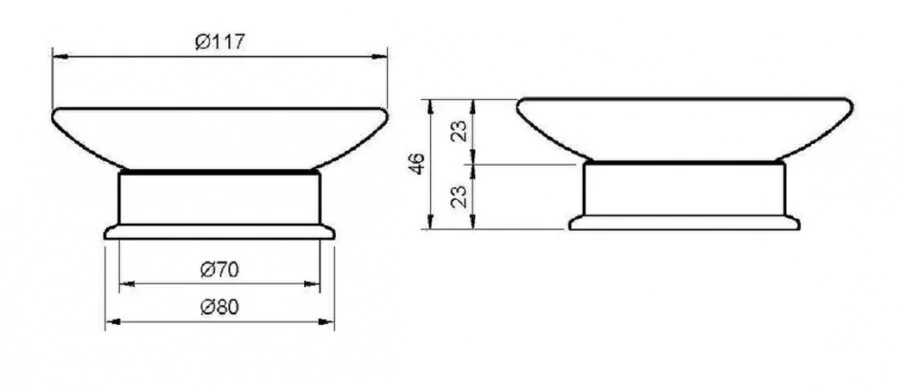 Мыльница Cezares Aphrodite золото 24 карат APHRODITE-SODP-03/24 (детальная фотография), классические, ретро
