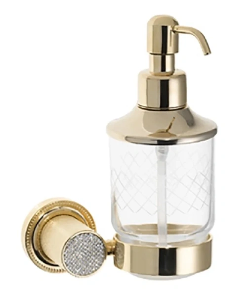 Дозатор для мыла Boheme Royal Cristal золото, прозрачный кристалл 10932-G (детальная фотография)